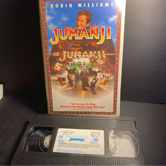 Jumanji VHS 1996 Robin Williams Clamshell - Picture 3 of 3